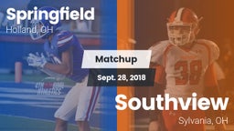 Matchup: Springfield vs. Southview  2018