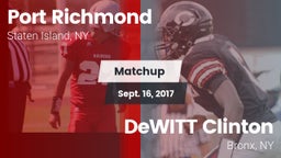 Matchup: Port Richmond vs. DeWITT Clinton  2017