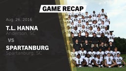 Recap: T.L. Hanna  vs. Spartanburg  2016