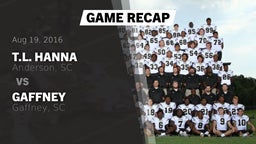 Recap: T.L. Hanna  vs. Gaffney  2016