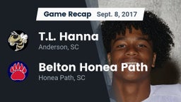 Recap: T.L. Hanna  vs. Belton Honea Path  2017