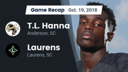 Recap: T.L. Hanna  vs. Laurens  2018