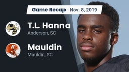 Recap: T.L. Hanna  vs. Mauldin  2019