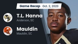 Recap: T.L. Hanna  vs. Mauldin  2020