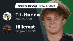 Recap: T.L. Hanna  vs. Hillcrest  2020