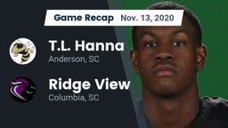 Recap: T.L. Hanna  vs. Ridge View  2020