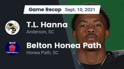 Recap: T.L. Hanna  vs. Belton Honea Path  2021