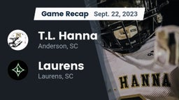Recap: T.L. Hanna  vs. Laurens  2023