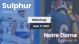 Matchup: Sulphur vs. Notre Dame  2020