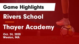 Rivers School vs Thayer Academy  Game Highlights - Oct. 24, 2020