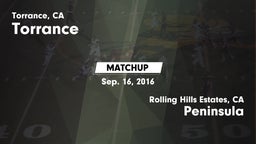 Matchup: Torrance vs.  Peninsula  2016