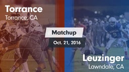 Matchup: Torrance vs. Leuzinger  2016
