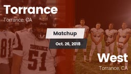 Matchup: Torrance vs. West  2018
