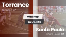 Matchup: Torrance vs. Santa Paula  2019