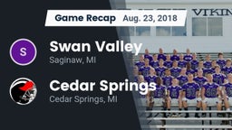 Recap: Swan Valley  vs. Cedar Springs  2018