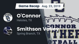 Recap: O'Connor  vs. Smithson Valley  2019