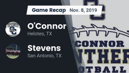 Recap: O'Connor  vs. Stevens  2019