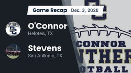 Recap: O'Connor  vs. Stevens  2020