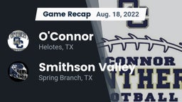 Recap: O'Connor  vs. Smithson Valley  2022