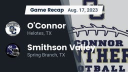 Recap: O'Connor  vs. Smithson Valley  2023