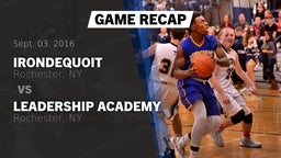 Recap: Irondequoit  vs. Leadership Academy  2016