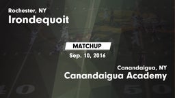 Matchup: Irondequoit vs. Canandaigua Academy  2016