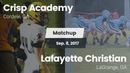 Matchup: Crisp Academy vs. Lafayette Christian  2017