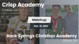 Matchup: Crisp Academy vs. Rock Springs Christian Academy 2017