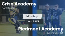 Matchup: Crisp Academy vs. Piedmont Academy  2018