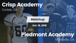 Matchup: Crisp Academy vs. Piedmont Academy  2018