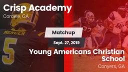 Matchup: Crisp Academy vs. Young Americans Christian School 2019