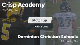 Matchup: Crisp Academy vs. Dominion Christian Schools 2019