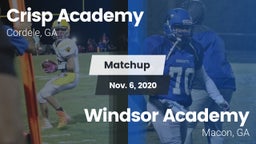 Matchup: Crisp Academy vs. Windsor Academy  2020