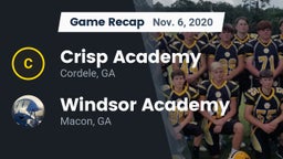 Recap: Crisp Academy  vs. Windsor Academy  2020