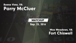 Matchup: Parry McCluer vs. Fort Chiswell  2016