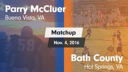 Matchup: Parry McCluer vs. Bath County  2016