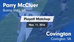 Matchup: Parry McCluer vs. Covington  2016