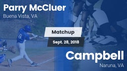 Matchup: Parry McCluer vs. Campbell  2018