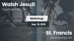 Matchup: Walsh Jesuit vs. St. Francis  2016