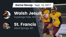 Recap: Walsh Jesuit  vs. St. Francis  2017