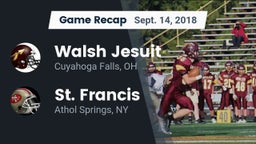 Recap: Walsh Jesuit  vs. St. Francis  2018