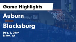 Auburn  vs Blacksburg  Game Highlights - Dec. 2, 2019