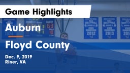 Auburn  vs Floyd County  Game Highlights - Dec. 9, 2019