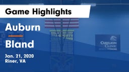 Auburn  vs Bland Game Highlights - Jan. 21, 2020