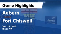 Auburn  vs Fort Chiswell  Game Highlights - Jan. 25, 2020