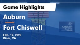Auburn  vs Fort Chiswell  Game Highlights - Feb. 12, 2020
