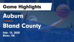 Auburn  vs Bland County  Game Highlights - Feb. 13, 2020