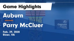 Auburn  vs Parry McCluer  Game Highlights - Feb. 29, 2020