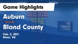 Auburn  vs Bland County Game Highlights - Feb. 3, 2021