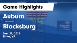 Auburn  vs Blacksburg  Game Highlights - Jan. 27, 2021